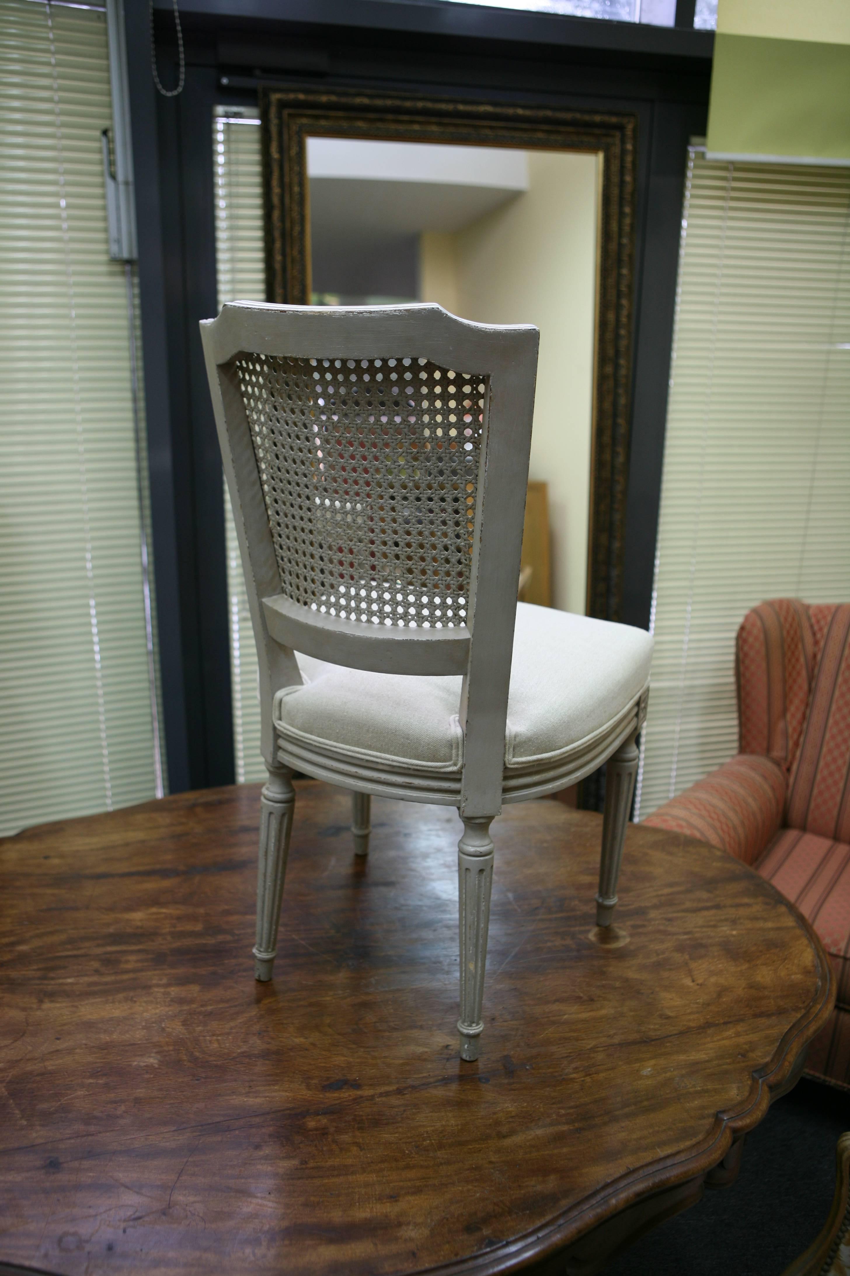 19th Century French Hand Carved Dining Chairs with Cane Backs, circa 1870 5