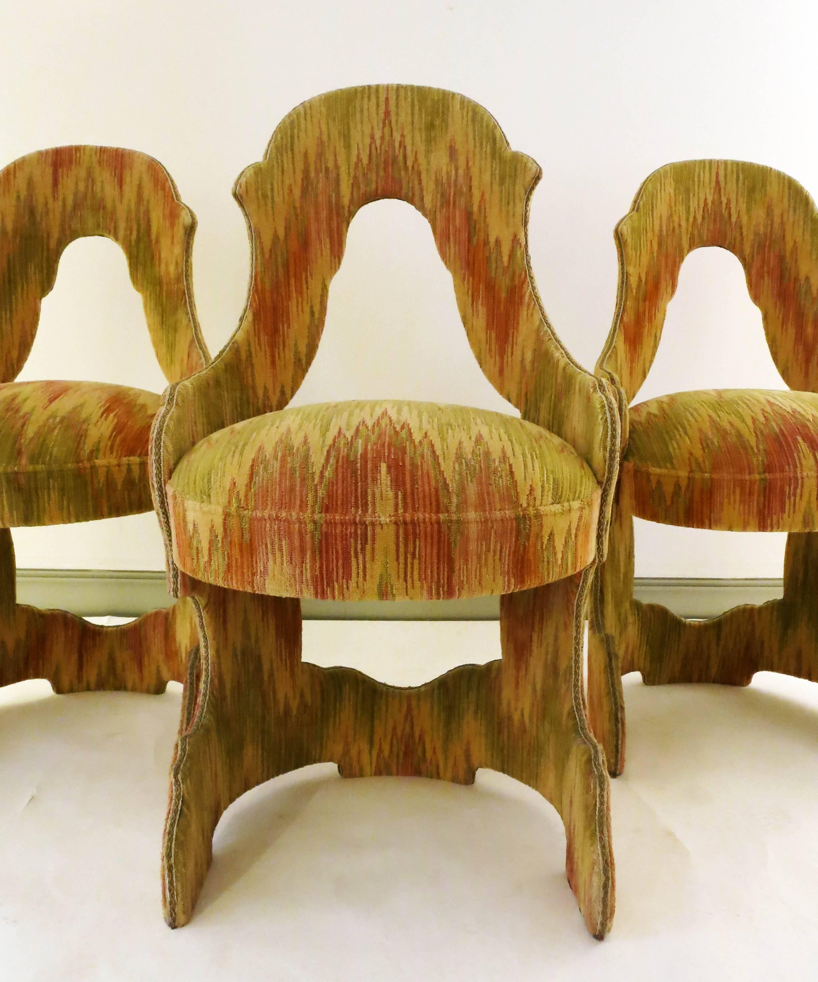 Mid-Century Modern Set of Eight Dining Chairs, Venice, Italy, 1960s