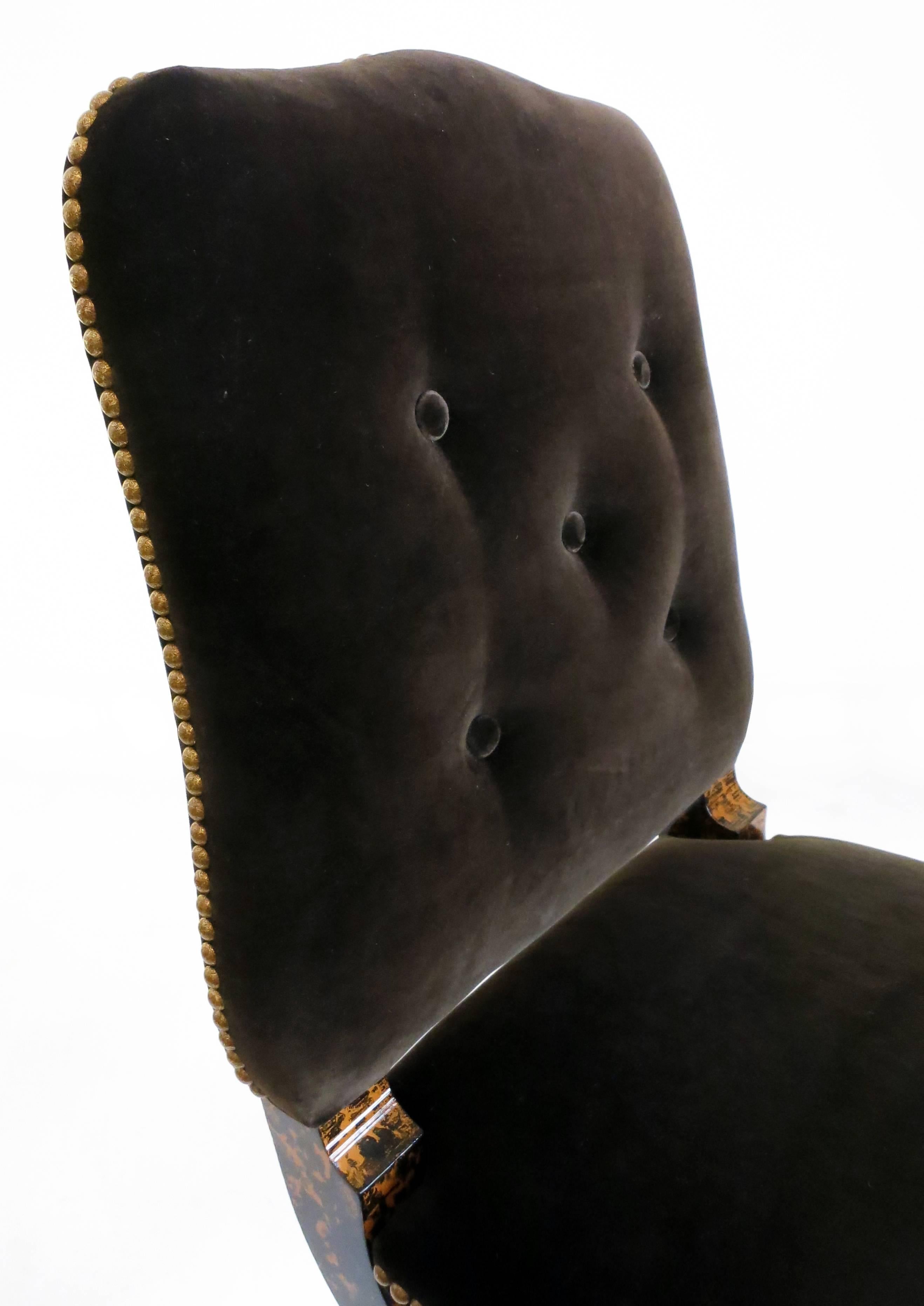 Brass Faux Tortoise Folding Chairs by Maison Jansen, 1960s For Sale
