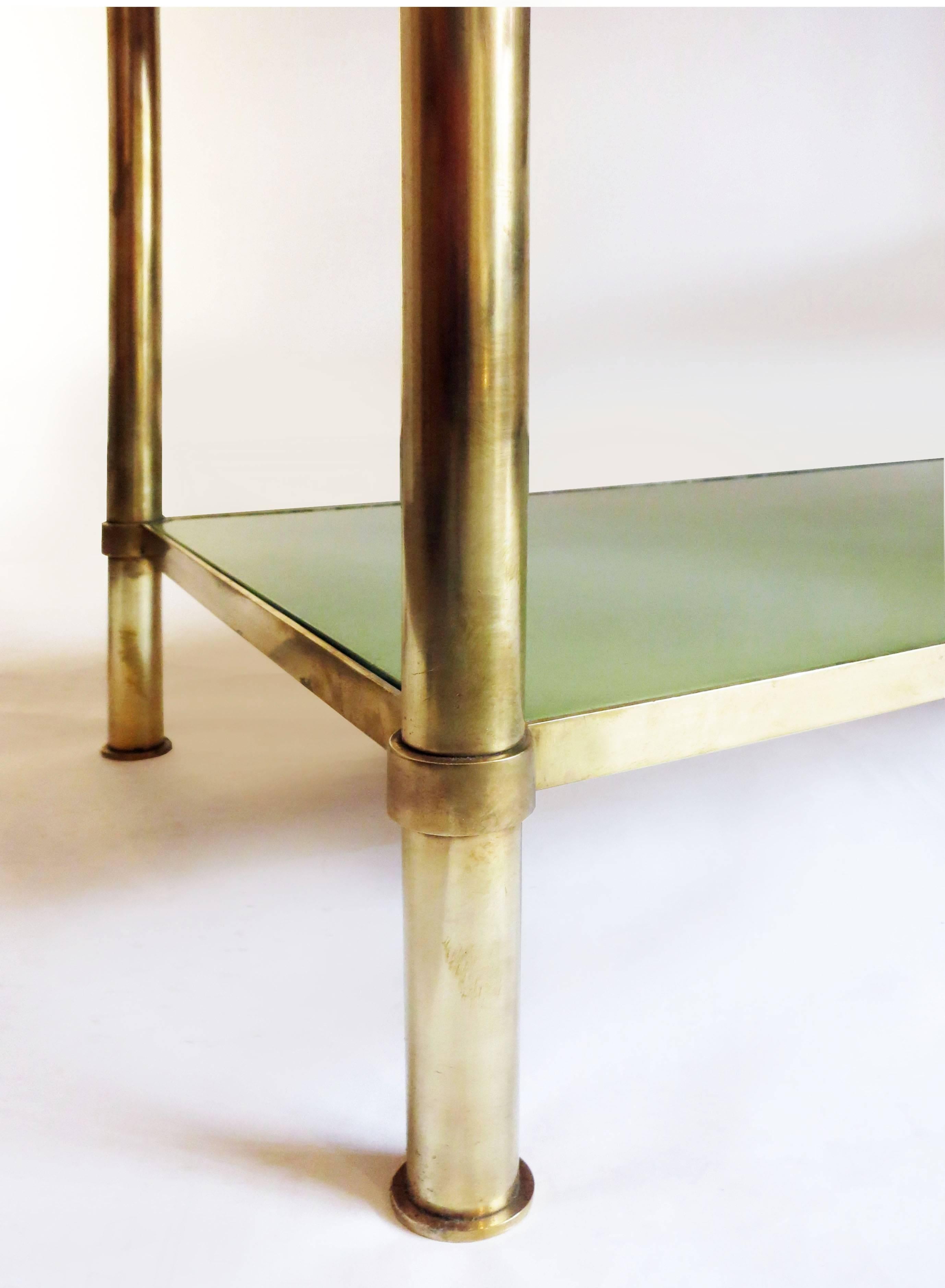 French Andre Arbus Lacquer and Brass Coffee Table, 1950s For Sale