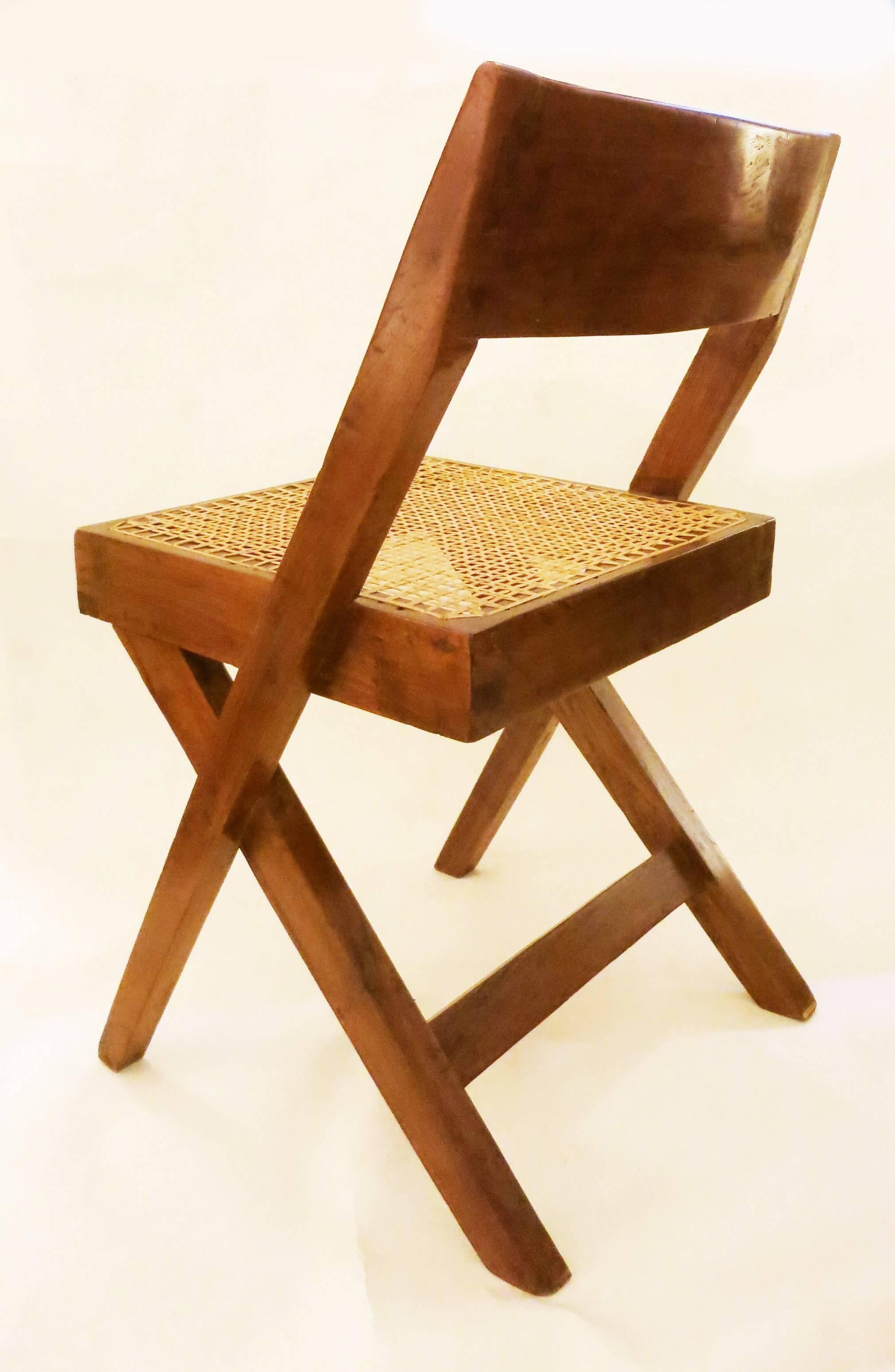 Pierre Jeanneret Library Chair, 1950s In Good Condition In Toulouse, FR