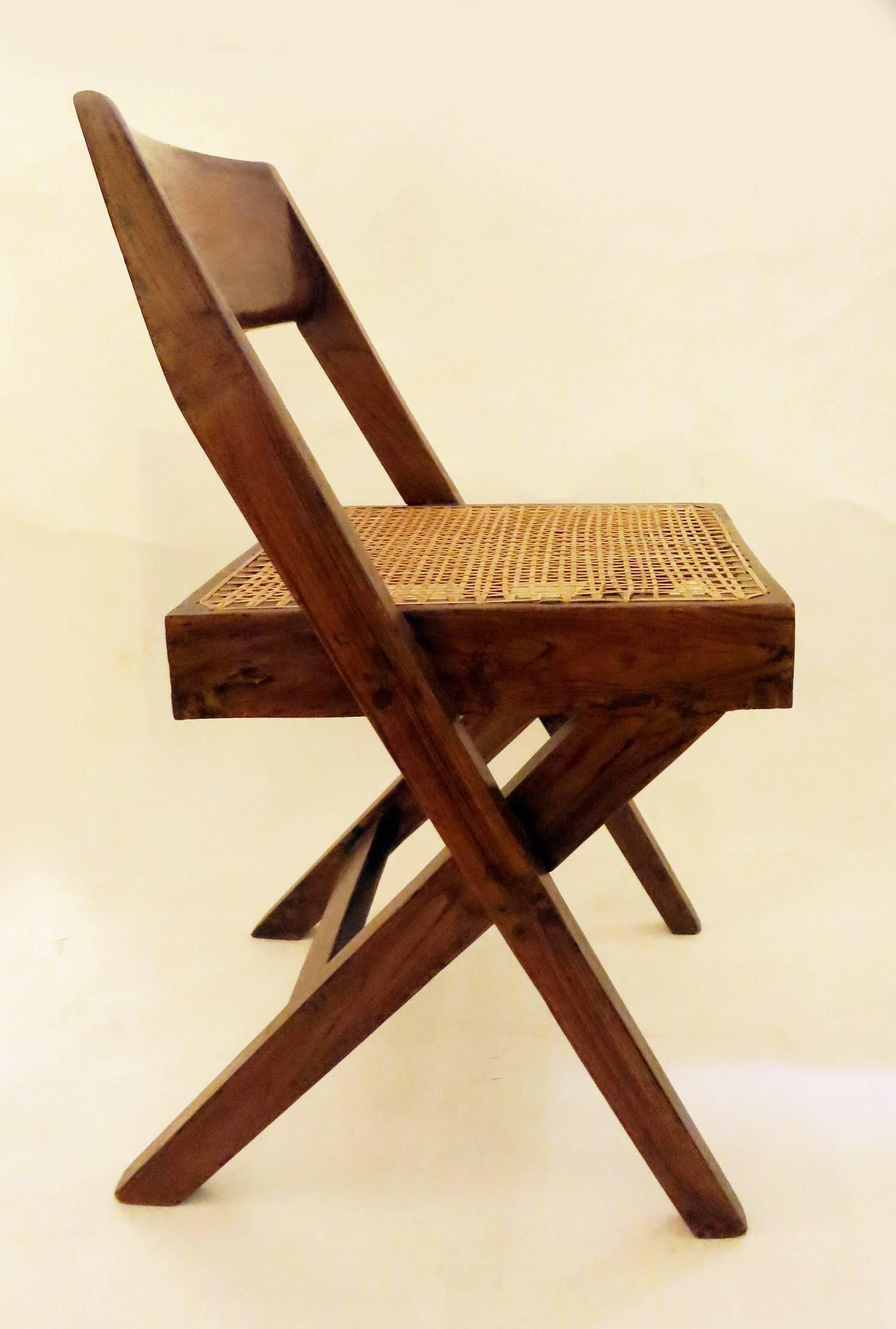 Cane Pierre Jeanneret Library Chair, 1950s
