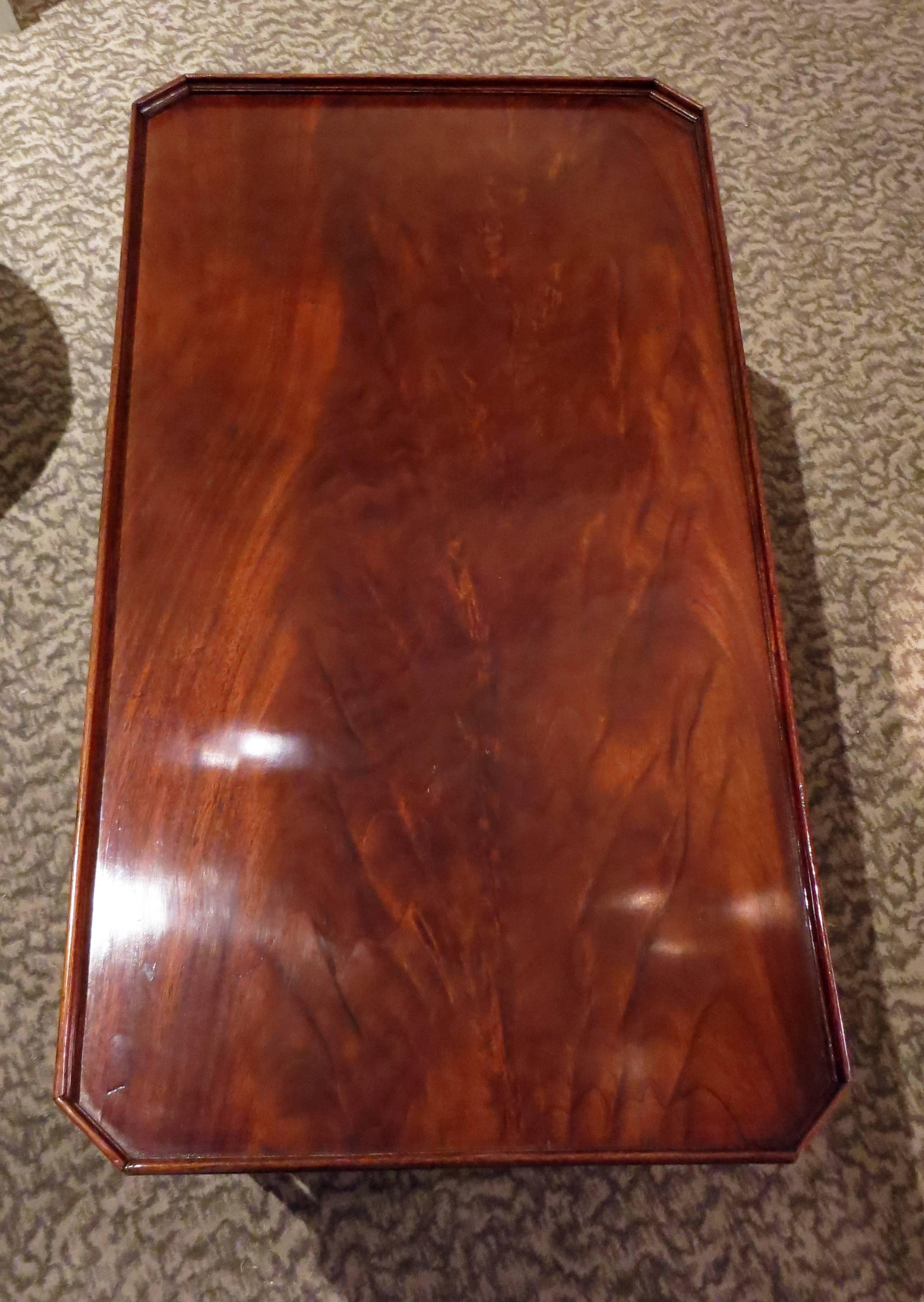 Varnished Mahogany Coffee Table by Madeleine Castaing, 1960s For Sale