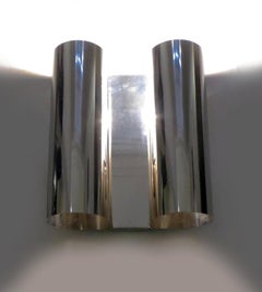 Italian Stainless Steel Sconces, 1970s