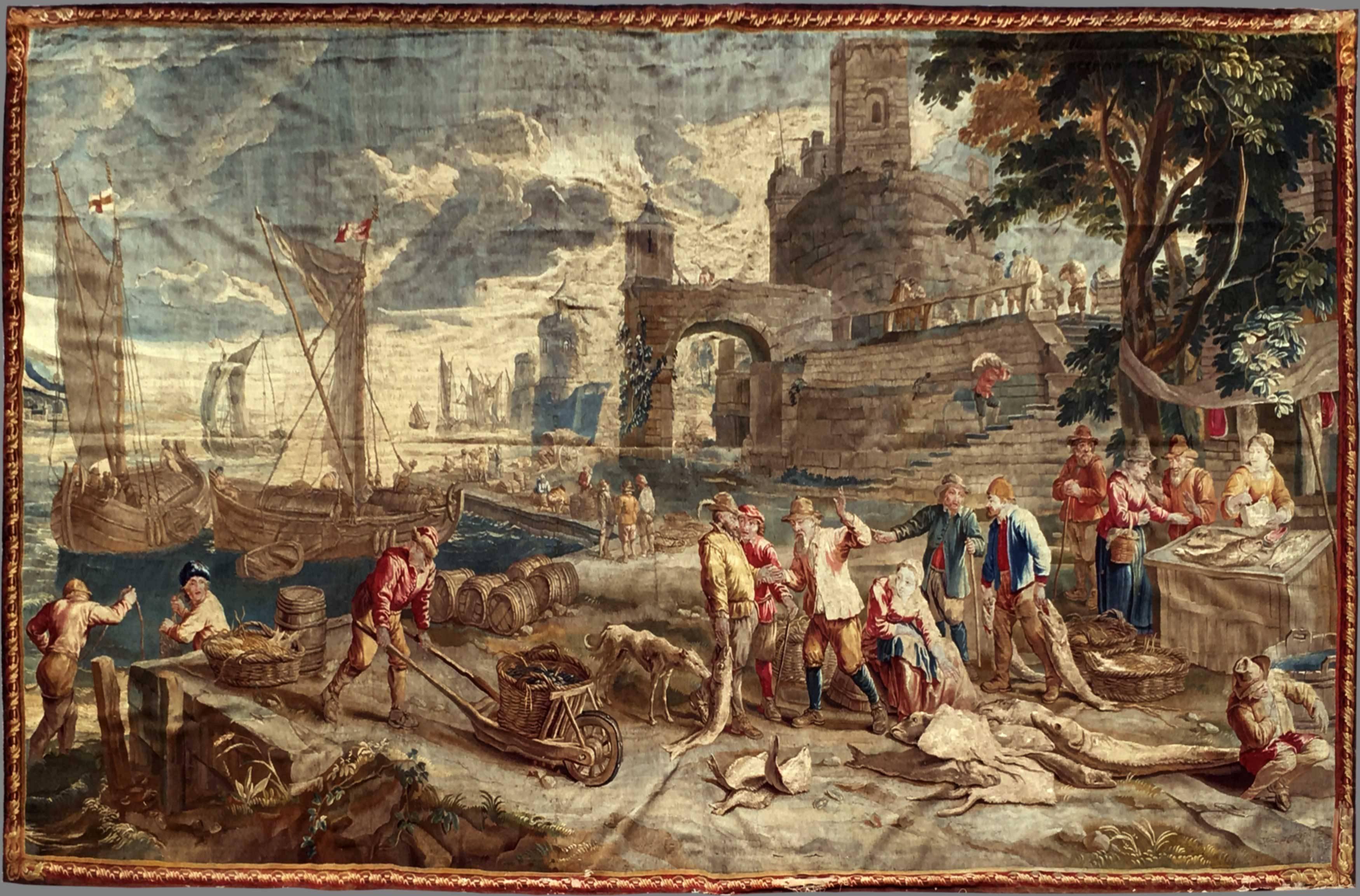 Panel of tapestry of the beginning of the XVIII ° century, called "woodworks", according to a cardboard of David Teniers II (1610-1690), says the young person. This tapestry was woven in a workshop of the royal manufactories of the city of