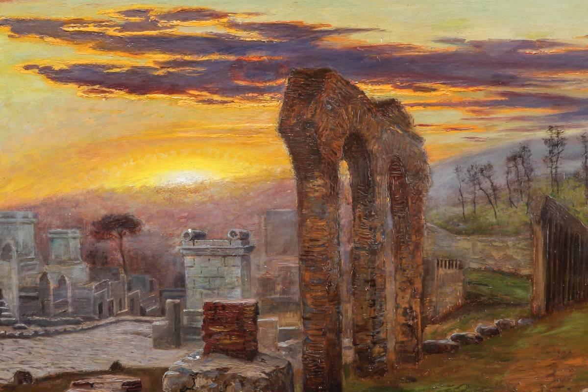 Other Viggo Langer, Evening Scene from Pompei, Italy