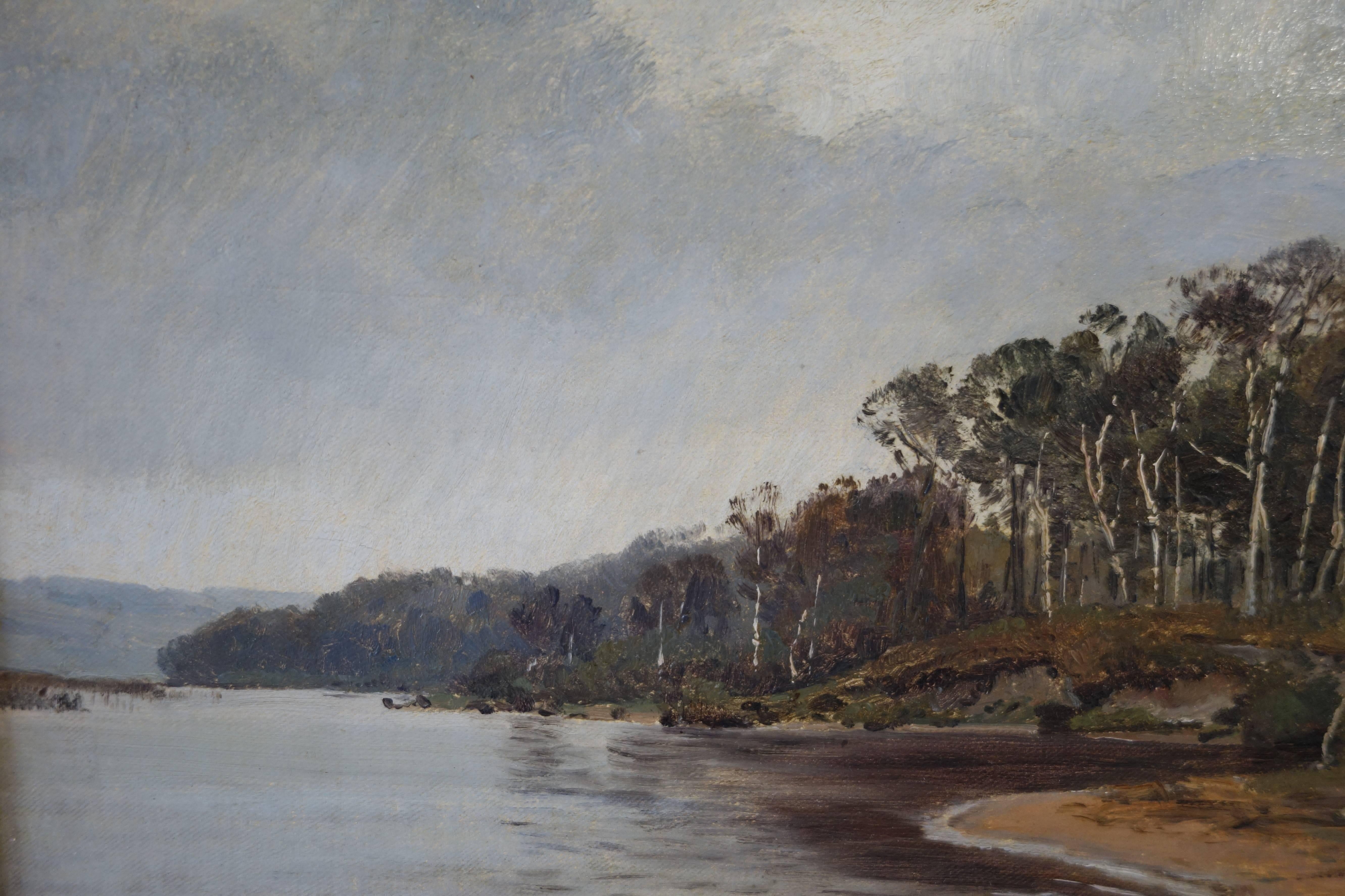 Other Janus La Cour, Coastal Landscape in October by Ringholm, 1873