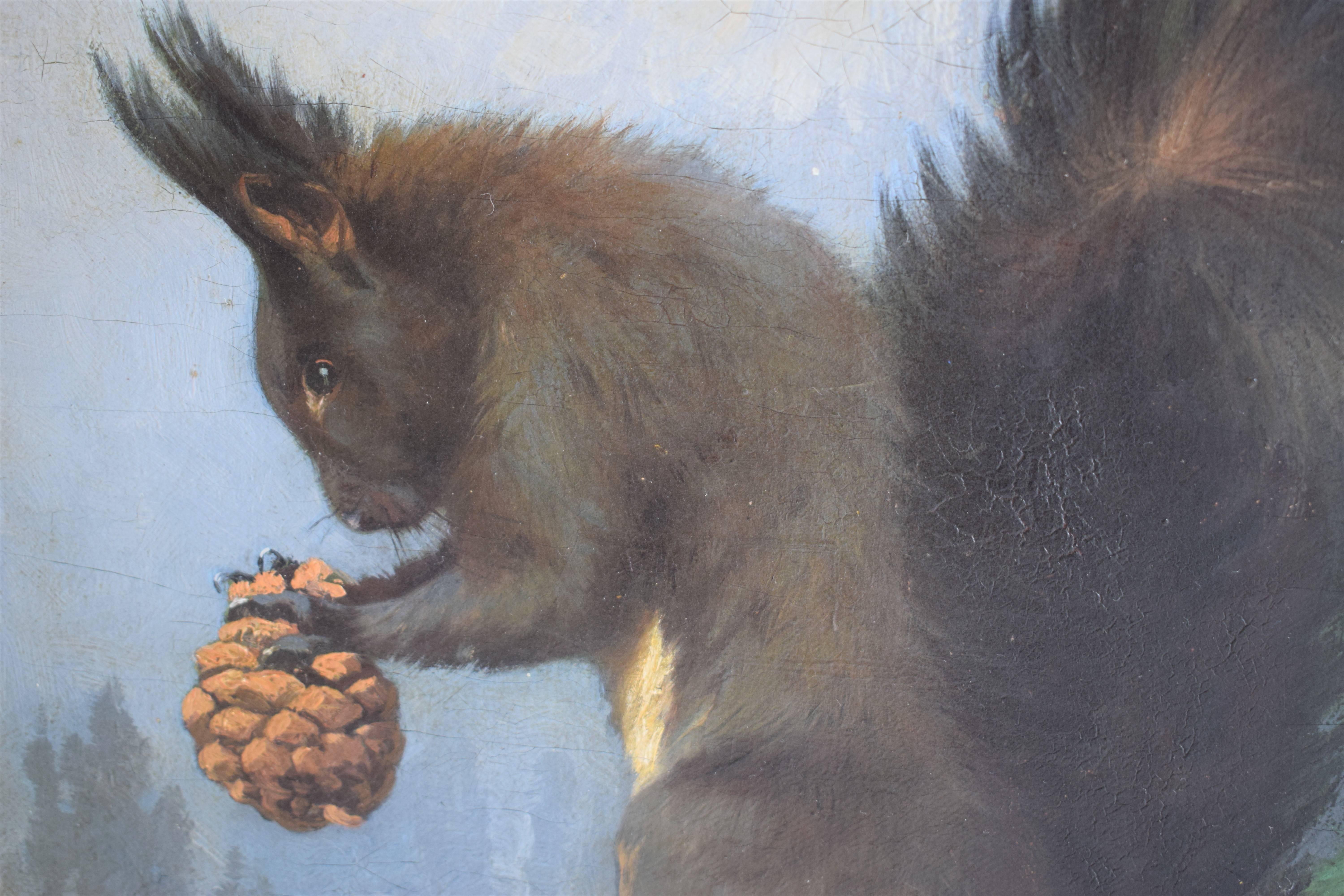 Other Late 19th Century, Squirrel Eating Cone by Adolf Mackeprang