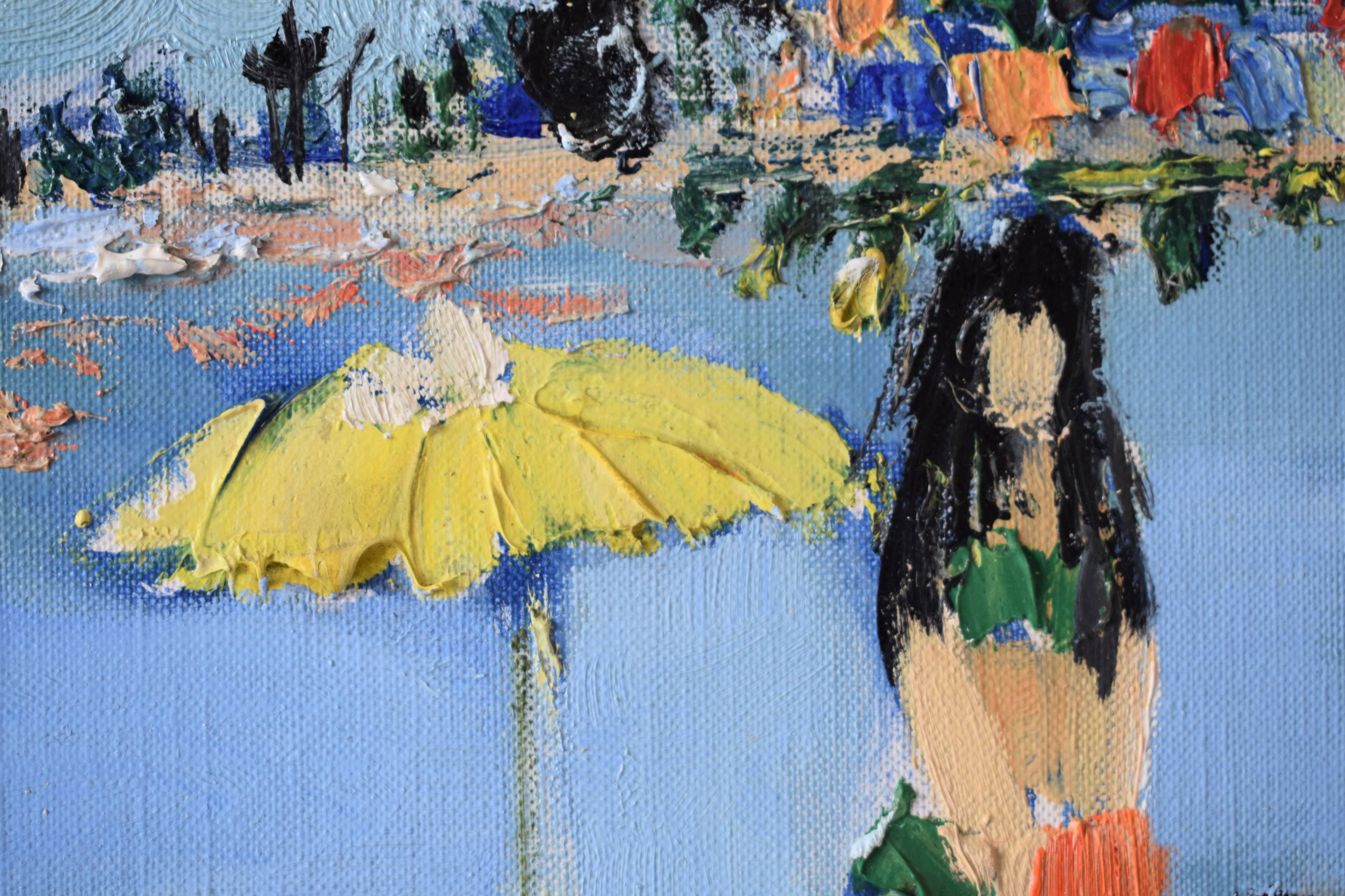 Other 20th Century, Impressionist Style, Beach Scene by Yolande Ardissone