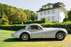 Silver Jaguar XK 120