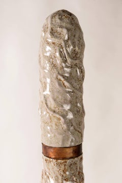 Cesare De Vita, 'Onde Di Sabbia', Ceramic TOTEM Sculpture, Unique Piece