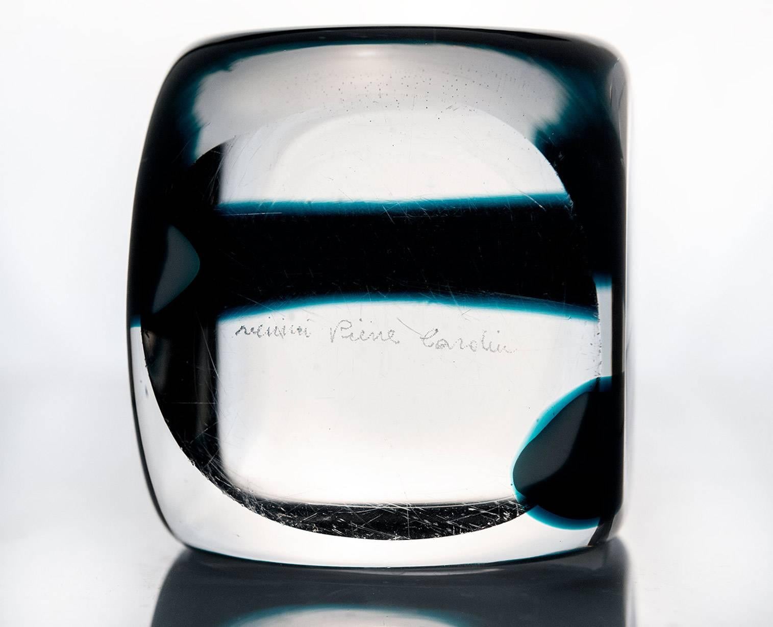 Italian Pierre Cardin for Venini, Murano Glass Paperweight, Vintage Design