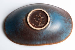 Gunnar Nylund Stoneware Bowl for Rörstrand, Midcentury Scandinavian Ceramics