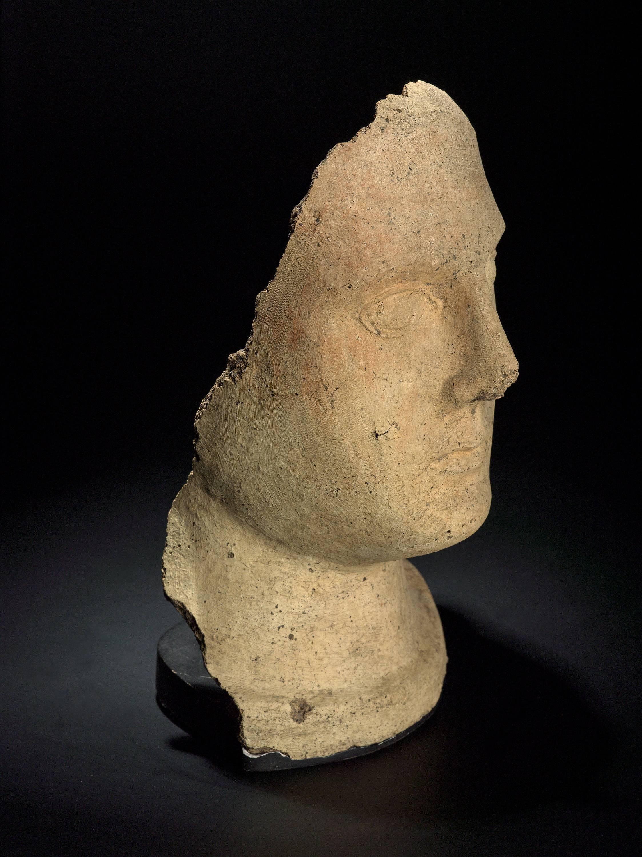 18th Century and Earlier Ancient Etruscan Terracotta Votive Head For Sale