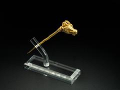 Ancient Achaemenid Gold Goat Head with a Needle