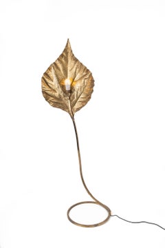 Tommaso Barbi, Iconic Rhubarb Leaf Brass Floor Lamp