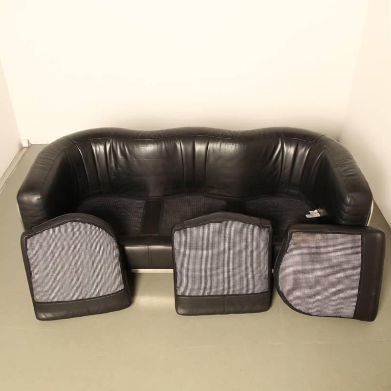 Leather Onda Sofa by Paolo Lomazzi for Zanotta For Sale