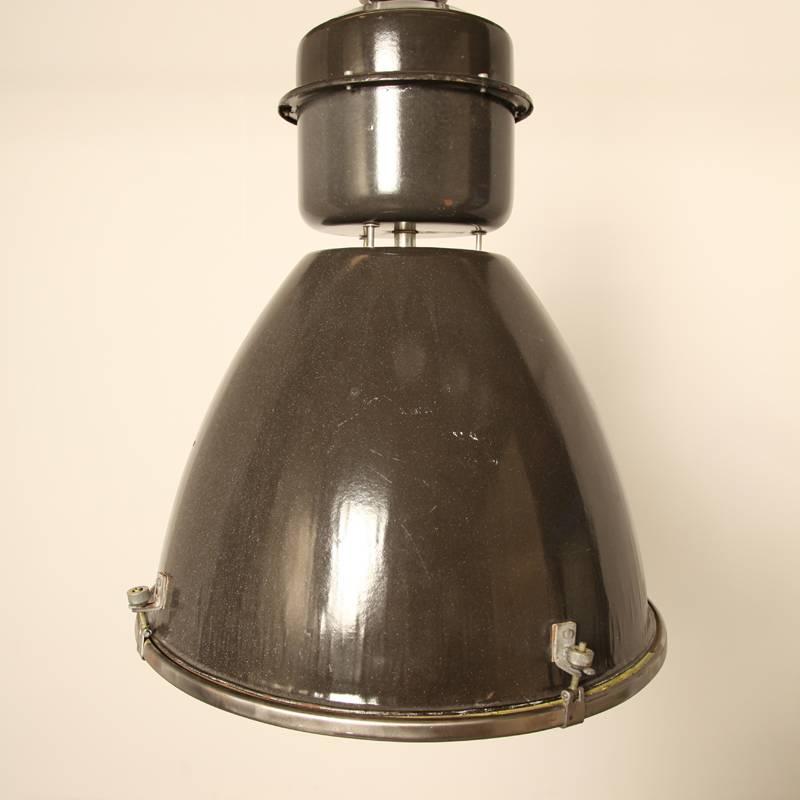 French Type II Linz G Industrial Light with Glass For Sale