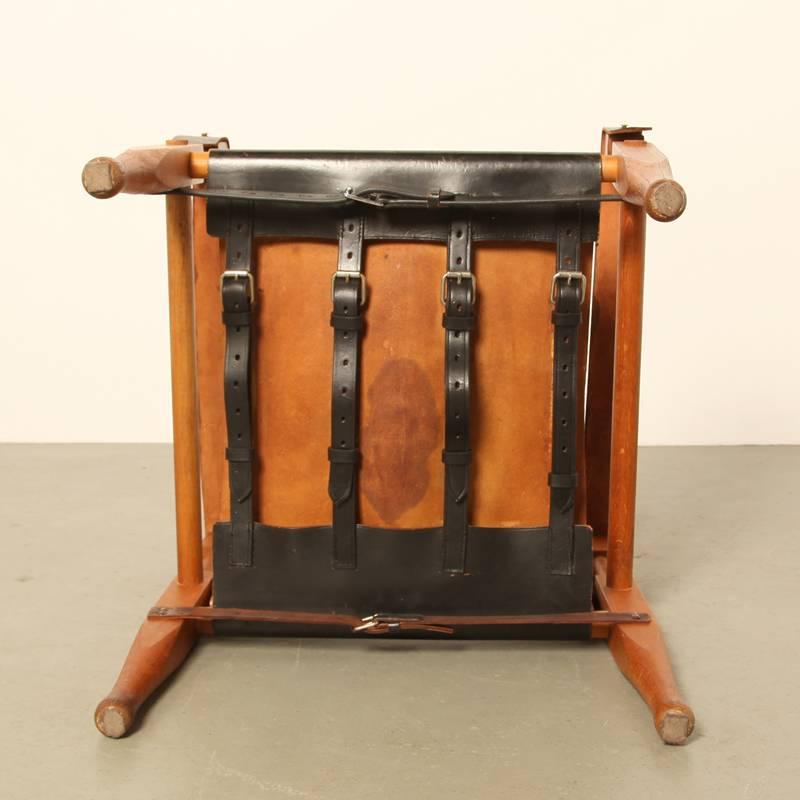 Leather Safari Chair Wilhelm Kienzle Wohnbedarf For Sale