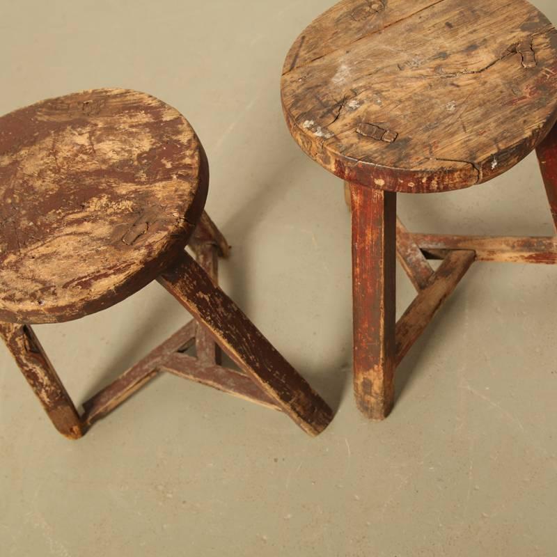 Pair of Antique Chinese Workers Stools For Sale 2