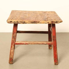 Antique 19th Century Chinese Workers Table or Stool