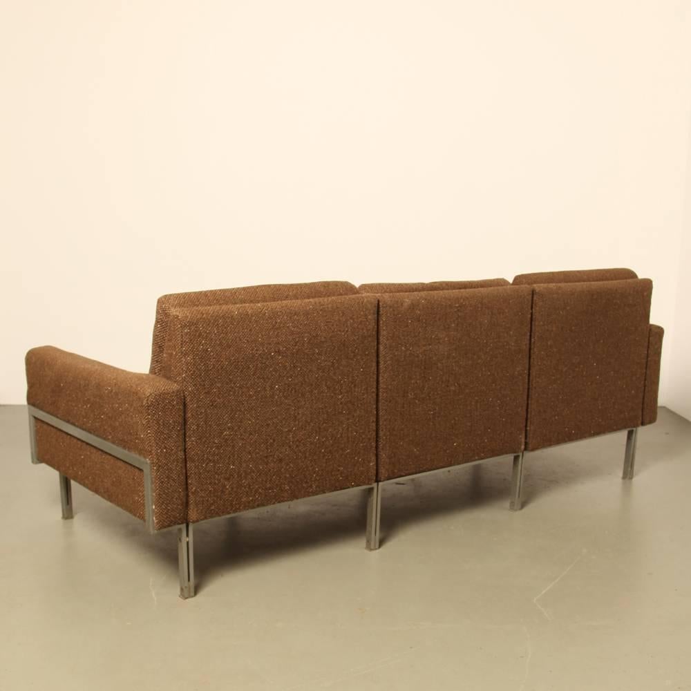 Mid-20th Century Early Florence Knoll Parallel Bar Style Sofa