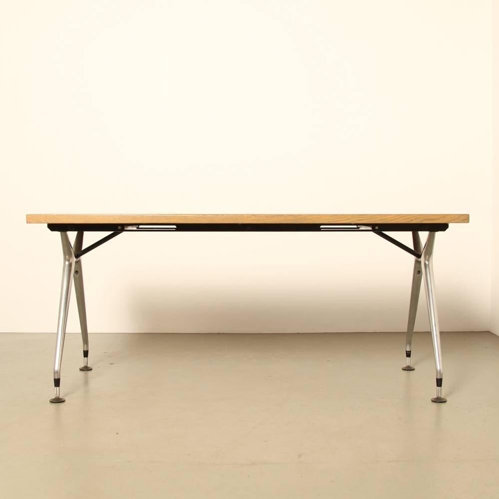 Polished Wilkhahn Table with Folding Legs For Sale