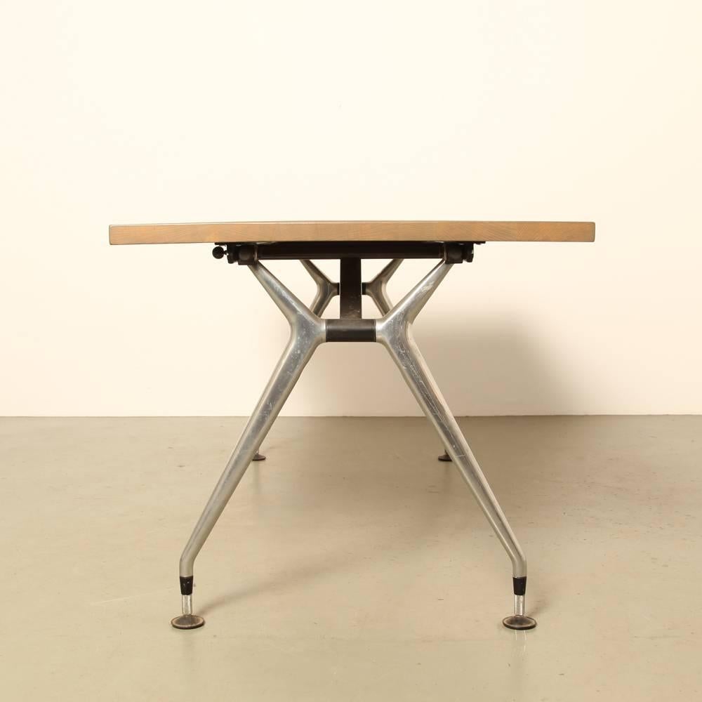 European Wilkhahn Table with Folding Legs For Sale