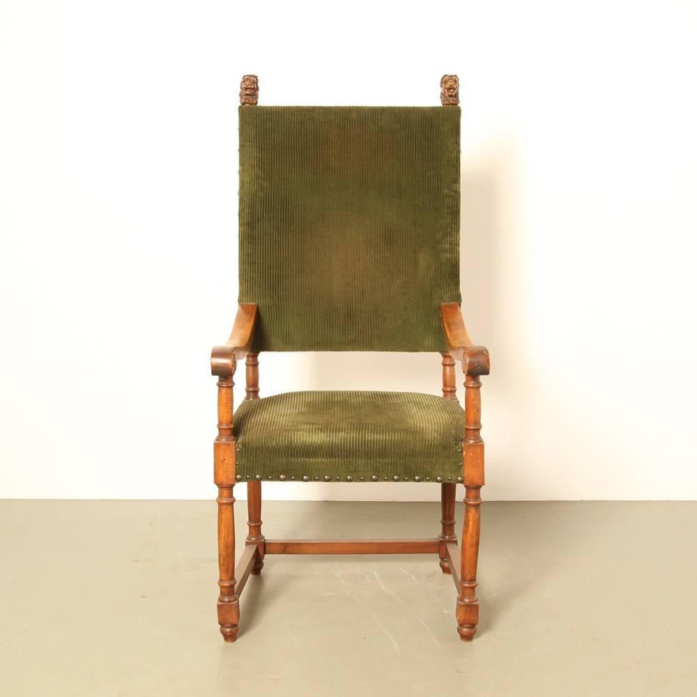 Neoclassical 19th Century French Armchair, Throne For Sale
