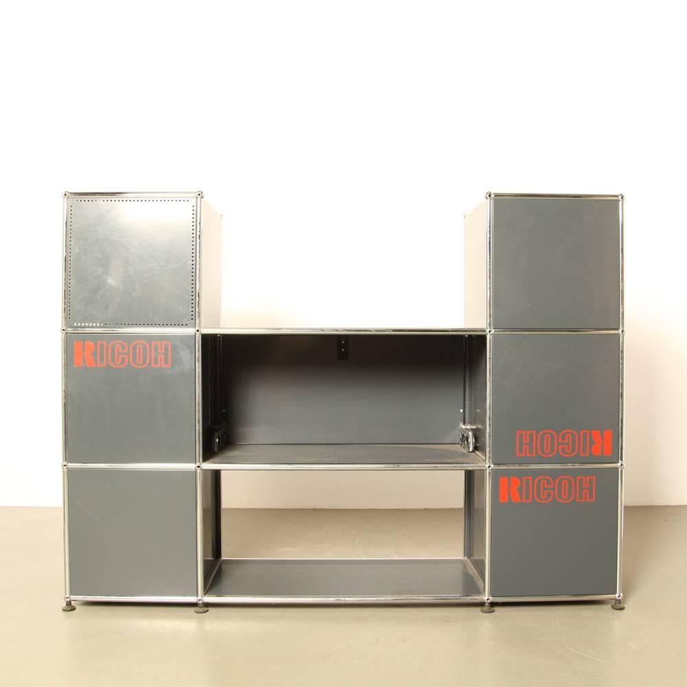 Swiss USM Haller System Shelving and Storage Unit For Sale