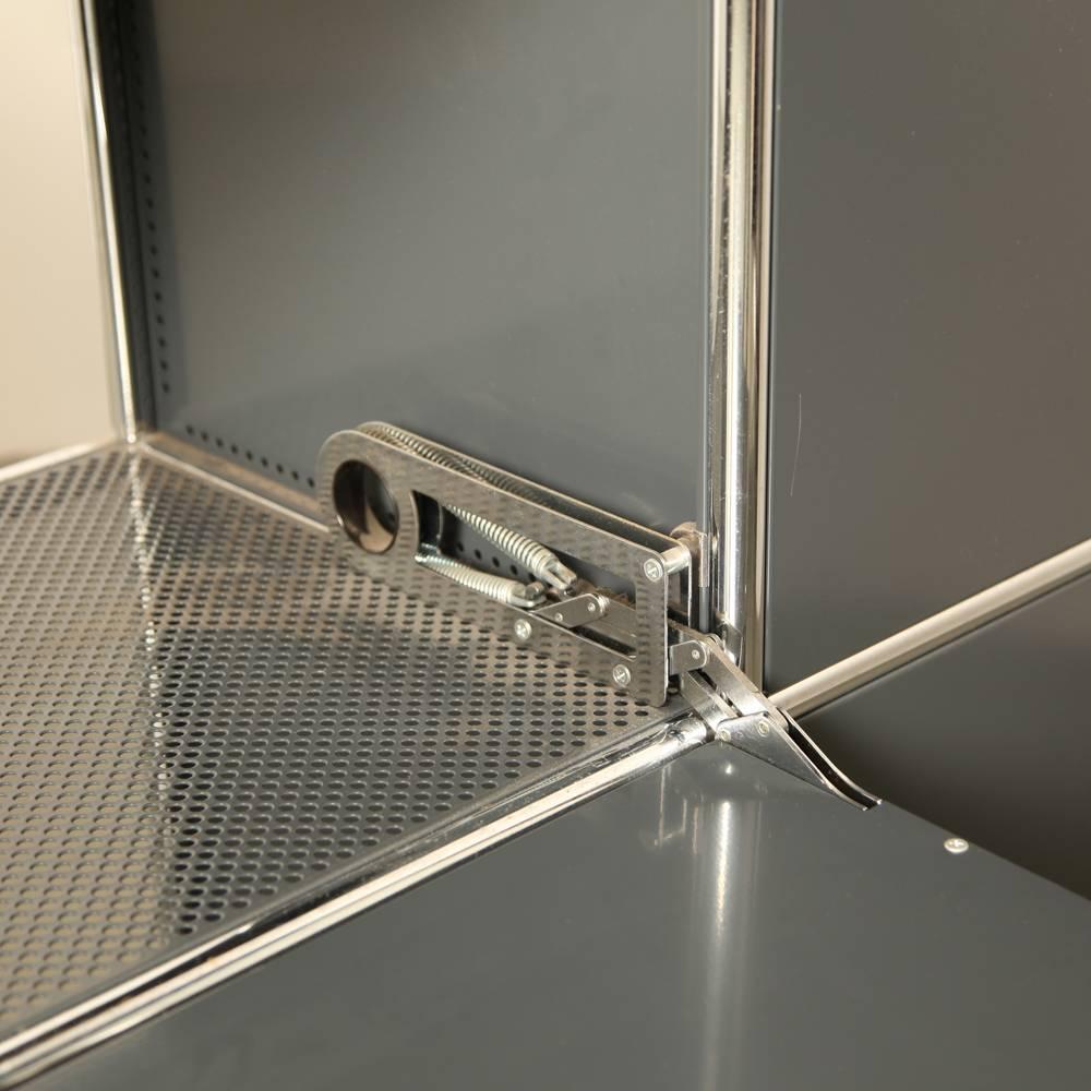 Steel USM Haller System Shelving and Storage Unit For Sale