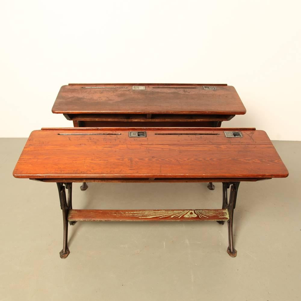 1920s School Desk and Lectern In Good Condition For Sale In Amsterdam, NL