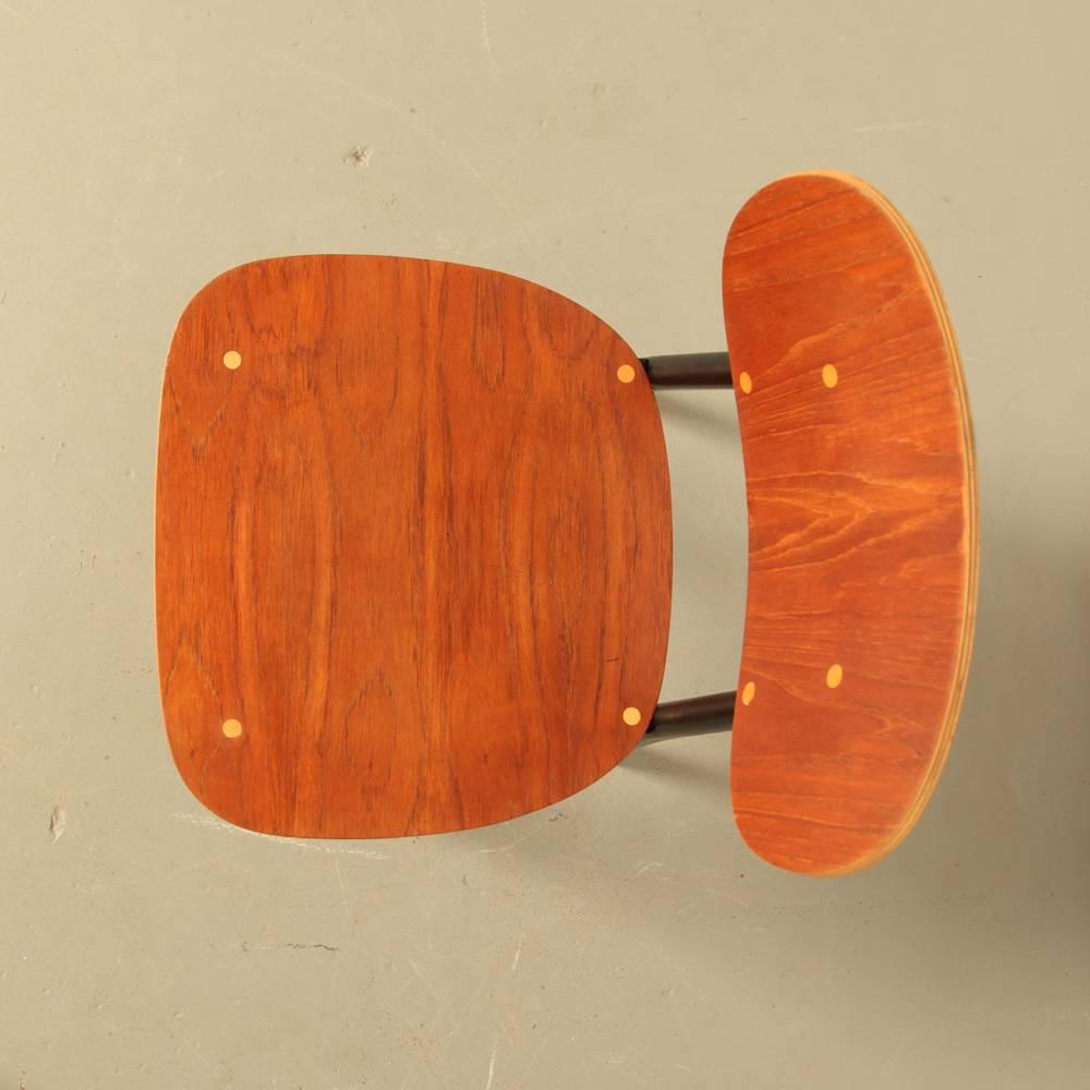 Veneer Set of 8 SB-11 Chair by Cees Braakman for UMS Pastoe For Sale