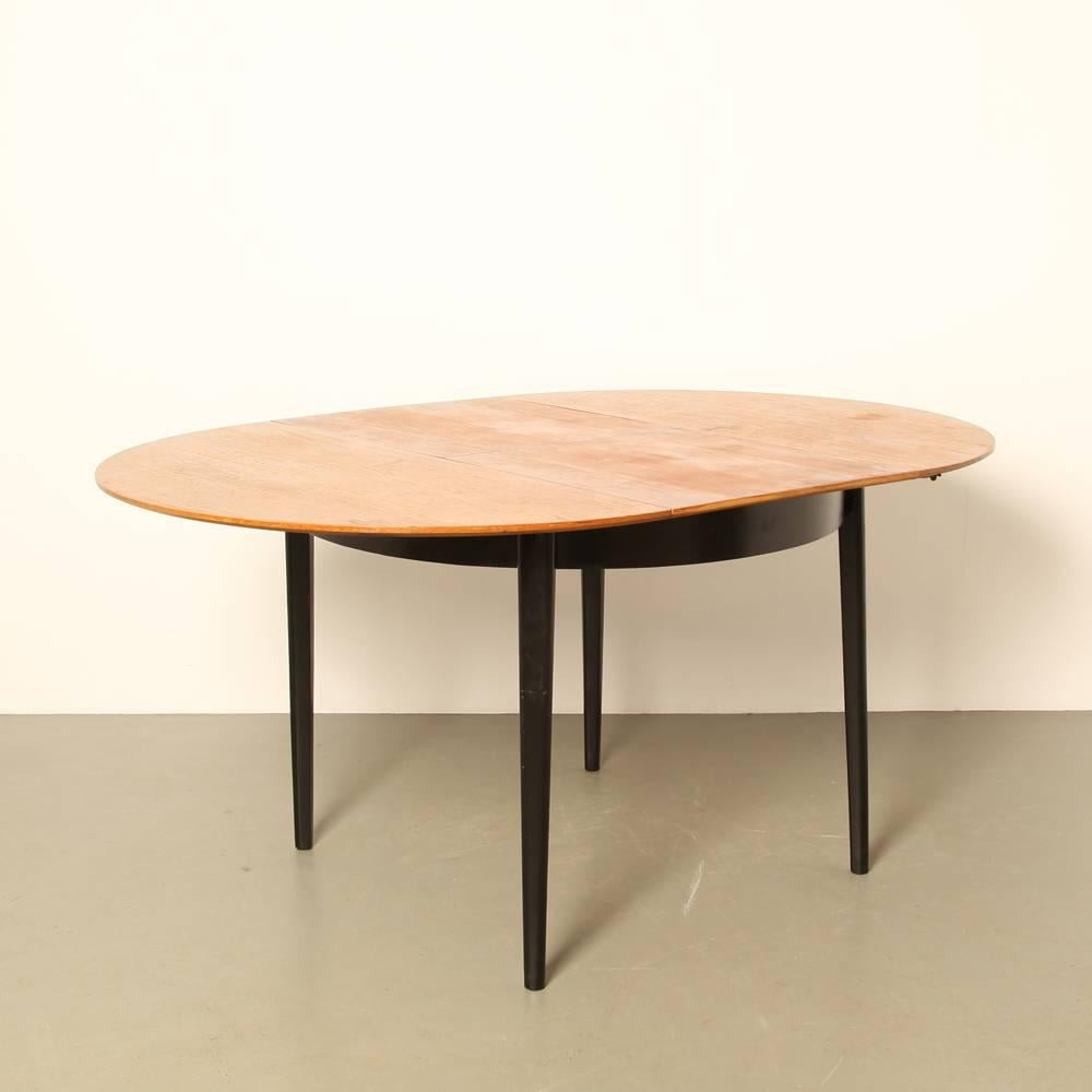 Name: TB-35
Designer: Cees Braakman
Manufacturer: UMS Pastoe, Utrecht (city), the Netherlands
Design year: 1958

Beechwood table type TB-35 with teak plywood top; design by Cees Braakman, 1958, manufactured by UMS Pastoe,