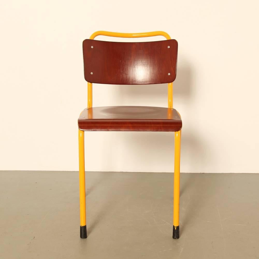 Mid-Century Modern Gispen 1252 Military Stacking Chair