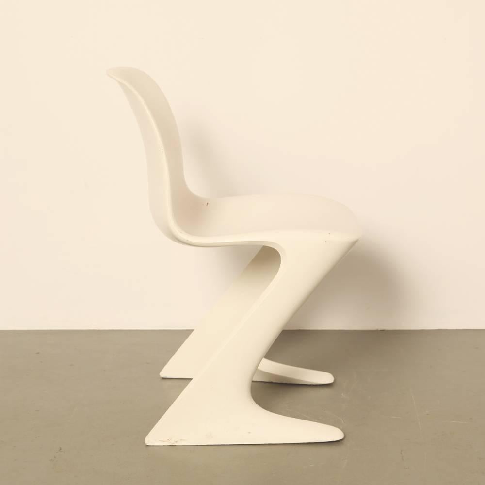 Name: “Z” or Kangaroo chair
Designer: Ernst Moeckl
Manufacturer: Trabant, later Horn, Germany
Design year: 1968

In the west we had the Panton chair, in the east, or DDR, they had the “Z” chair, later known as the Kangaroo chair. Initially