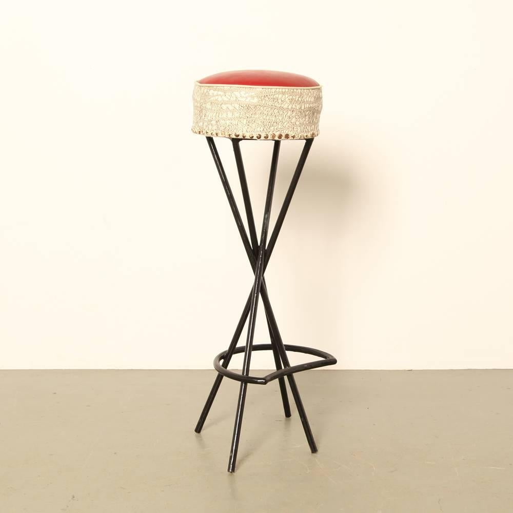Set of 1960s French Bar Stools In Good Condition In Amsterdam, NL