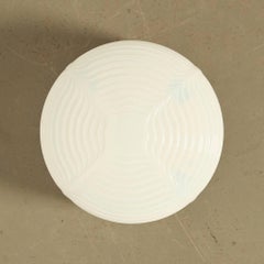 Eastern Bloc Ceiling Lamp Milk Glass Round