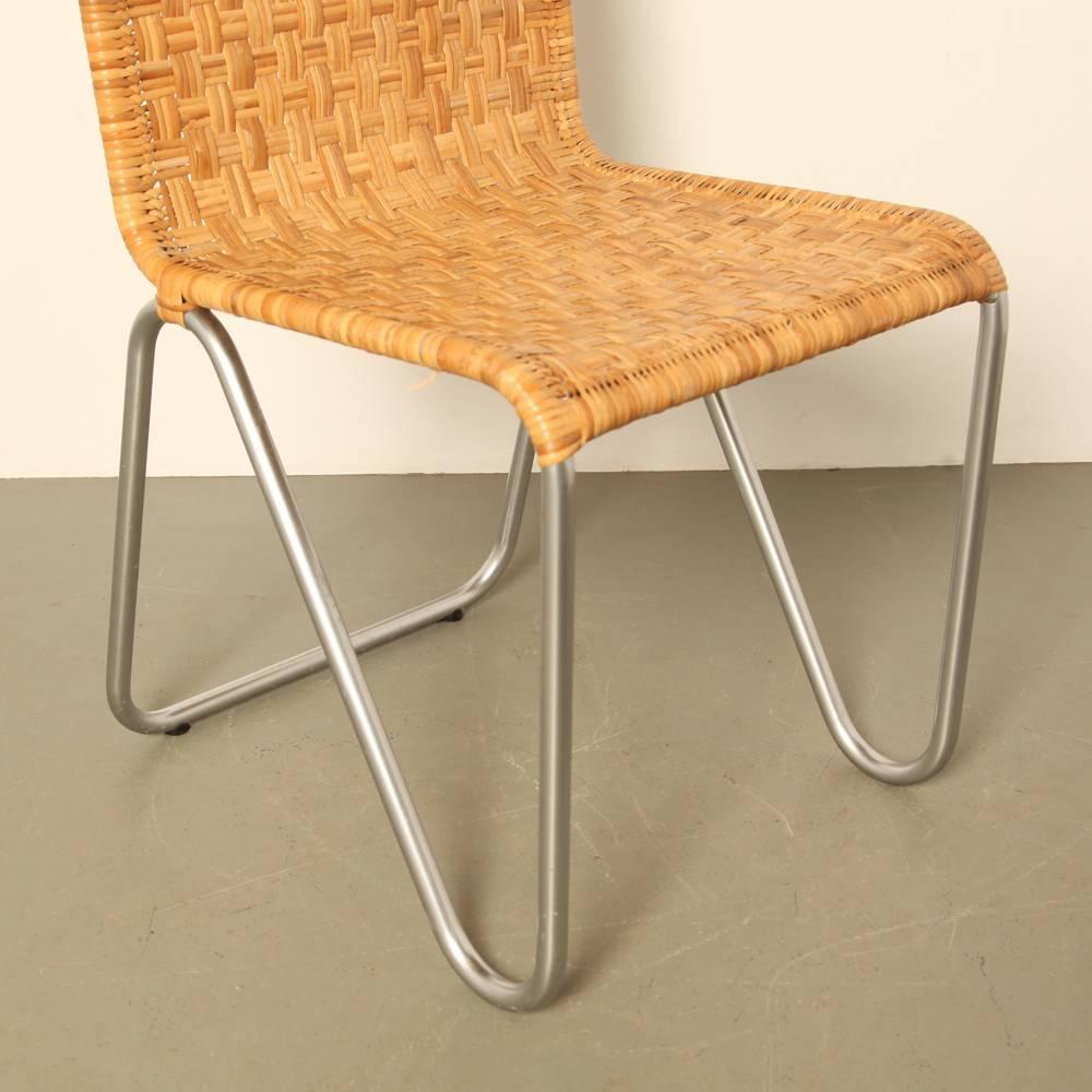 Steel Gispen Diagonal Chair No. 2a For Sale