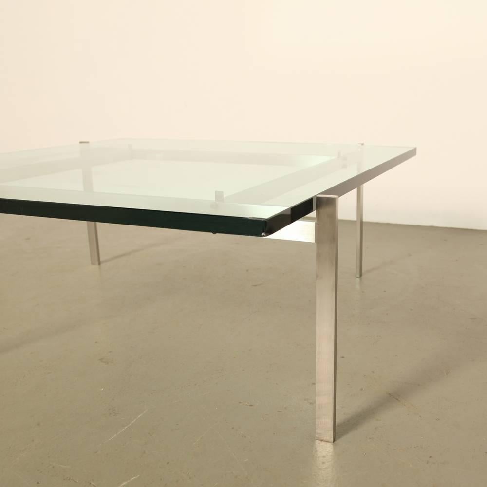 Stainless Steel Coffee-table PK61 by Poul Kjaerholm made by Fritz Hansen For Sale