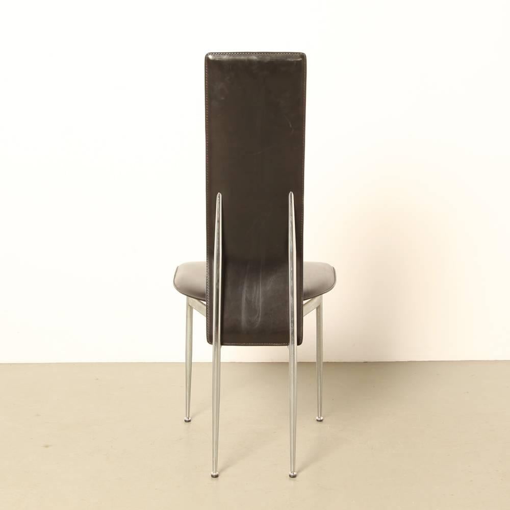 Set of Four S-44 Chairs by Giancarlo Vegni & Gianfranco Gualtierotti for Fasem For Sale 2