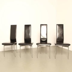 Set of Four S-44 Chairs by Giancarlo Vegni & Gianfranco Gualtierotti for Fasem