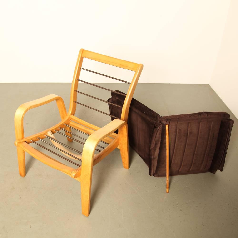 Armchair FB06 by Cees Braakman for Pastoe in Brown Corduroy For Sale 2