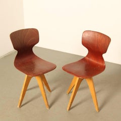 Pair of School chair ‘Schulmöbel’ by Adam Stegner made by Pagholz Flötotto