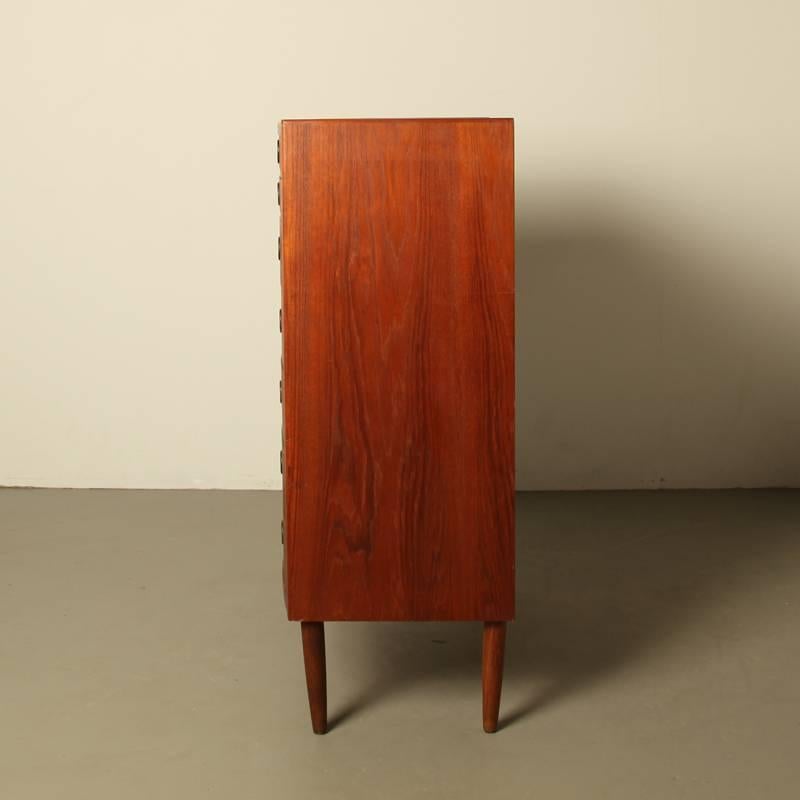 20th Century Danish Midcentury Teak Chest of Drawers For Sale