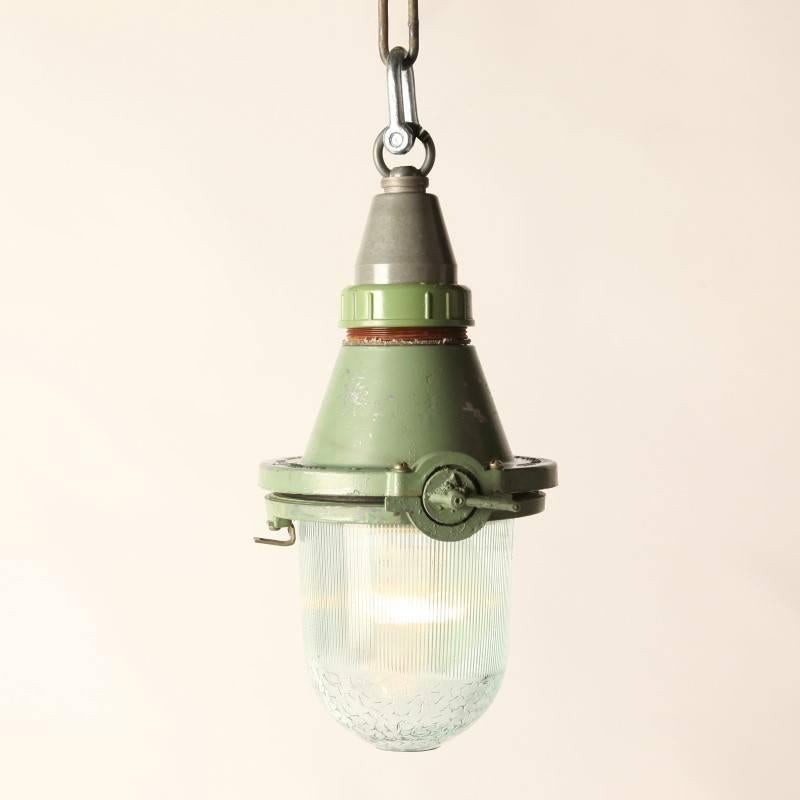 Kizel USSR Industrial Pendant Light In Good Condition For Sale In Amsterdam, NL