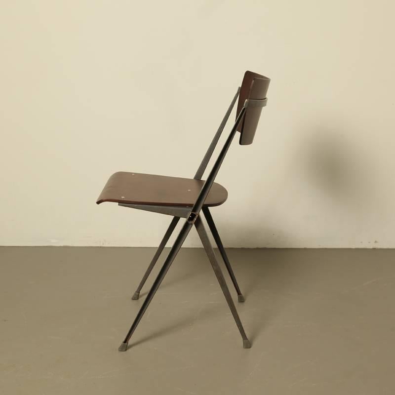 Dutch Industrial Rietveld Pyramide Diningchair