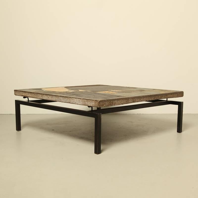 Brutalist Paul Kingma Concrete Coffee Table