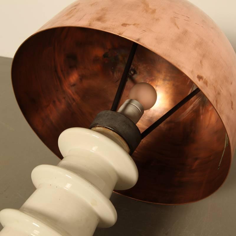 Dutch Copper Top Isolator Table Light For Sale