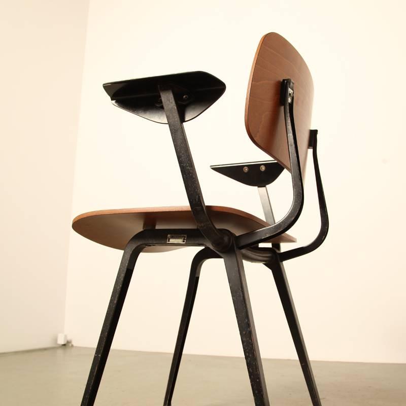 Steel Revolt Chair by Friso Kramer for Ahrend Cirkel with Armrests For Sale